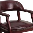 Pemberly Row Modern Luxurious Conference Guest Chair in Burgundy