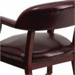 Pemberly Row Modern Luxurious Conference Guest Chair in Burgundy