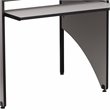 Pemberly Row Contemporary Study Carrel in Nebula Grey Finish