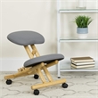 Pemberly Row Modern Mobile Ergonomic Kneeling Office Chair in Gray