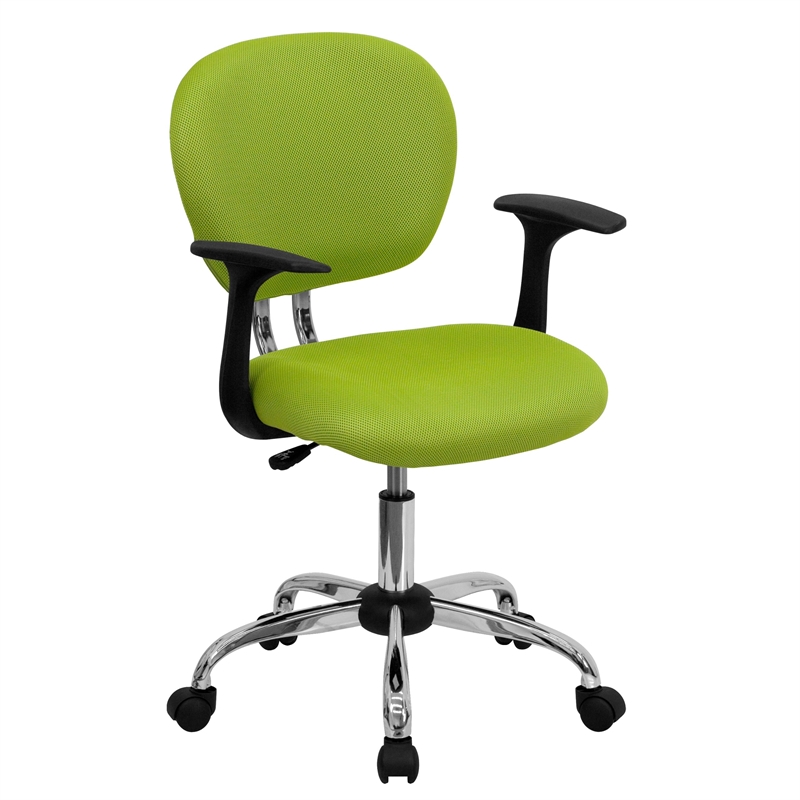 Pemberly Row Modern Mid-Back Office Swivel Chair In Apple Green