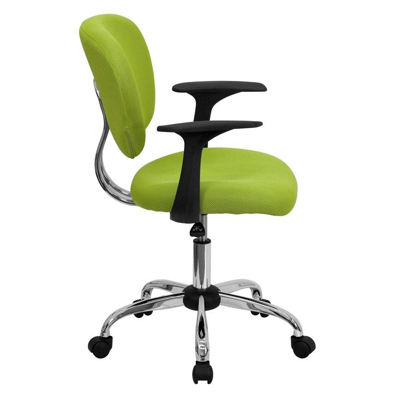 Pemberly Row Modern Mid-Back Office Swivel Chair In Apple Green