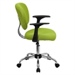 Pemberly Row Modern Mid-Back Office Swivel Chair In Apple Green