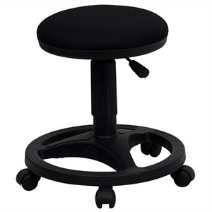 pemberly row contemporary ergonomic stool with foot ring in black