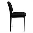 Pemberly Row Contemporary Stacking Side Stacking Chair in Black