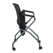 Pemberly Row Set of 2 Black Chair with Ventilated Plastic Wrap Around Back