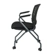 Pemberly Row Set of 2 Black Chair with Ventilated Plastic Wrap Around Back