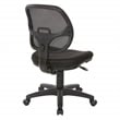 Pemberly Row Mesh Screen Back Task Office Chair in Black Fabric