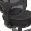 Pemberly Row Mesh Screen Back Task Office Chair in Black Fabric