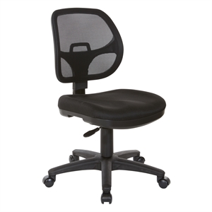 pemberly row mesh screen back task office chair in black fabric