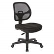 Pemberly Row Mesh Screen Back Task Office Chair in Black Fabric