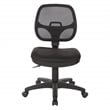 Pemberly Row Mesh Screen Back Task Office Chair in Black Fabric