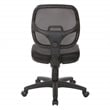 Pemberly Row Mesh Screen Back Task Office Chair in Black Fabric