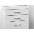 Pemberly Row Office File Cabinet Rolling Mobile Printer Stand in Laminated White