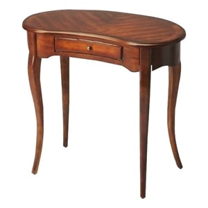 Pemberly Row Contemporary Writing Desk In Antique Cherry Finish