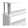Pemberly Row Contemporary 6 Shelf Modern Bookcase in White Finish