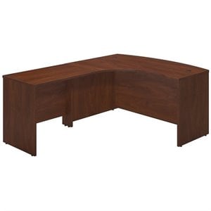 Pemberly Row 60&quotWx43&quotD Left L-Bow Desk Shell/Return in Cherry