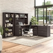 Pemberly Row L Desk with Hutch File & Bookcase in Heather Gray - Engineered Wood