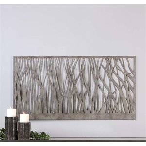 Pemberly Row Contemporary Metal Wall Art in Rust-olive Green/Gray