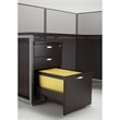 Pemberly Row Contemporary 3-Drawer Mobile Filing Cabinet in Cherry