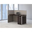 Pemberly Row Contemporary 3-Drawer Mobile Filing Cabinet in Cherry