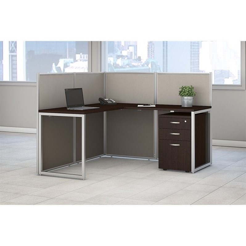 Pemberly Row Contemporary 3-Drawer Mobile Filing Cabinet in Cherry