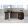 Pemberly Row Contemporary 3-Drawer Mobile Filing Cabinet in Cherry