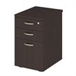 Pemberly Row Contemporary 3-Drawer Mobile Filing Cabinet in Cherry
