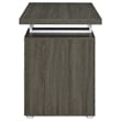 Pemberly Row 3-Drawer Wood Office Desk Weathered Gray and Silver