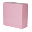 Pemberly Row Contemporary 2 Shelf Metal Bookcase in Pink Finish