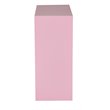 Pemberly Row Contemporary 2 Shelf Metal Bookcase in Pink Finish