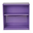 Pemberly Row Contemporary 2 Shelf Metal Purple Finish Bookcase