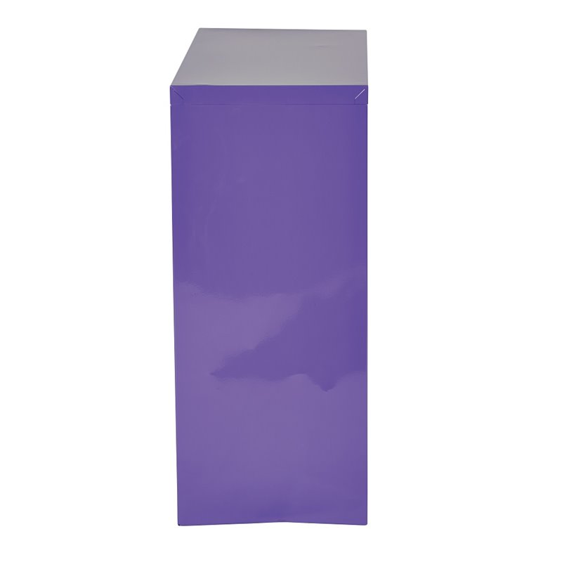 Pemberly Row Contemporary 2 Shelf Metal Purple Finish Bookcase