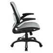 Pemberly Row Mesh Seat and Back Manager Chair in Gray Mesh Fabric
