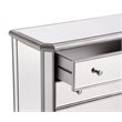 Pemberly Row Contemporary Wood 5-Drawer Mirrored Chest in Silver