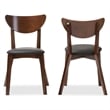 Pemberly Row Modern Wood Dining Chair in Dark Walnut (Set of 2)