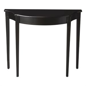 Pemberly Row Contemporary Console Table In Black Licorice Finish
