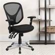 Pemberly Row Contemporary Swivel Office Chair in Black Finish