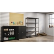 Pemberly Row Metal Shelving 5-Shelf Unit 18Dx48Wx72H in Gunmetal Gray/Black