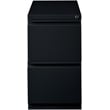Pemberly Row Mobile Pedestal 2-Drawer File/File Filing Cabinet in Black