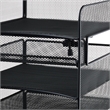 Pemberly Row Horizontal Hanging Metal Desk Organizer in Black