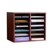 Pemberly Row Contemporary 12 Compartment Desk Organizer in Gray