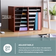 Pemberly Row Contemporary 12 Compartment Desk Organizer in Gray