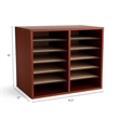 Pemberly Row Contemporary 12 Compartment Desk Organizer in Gray