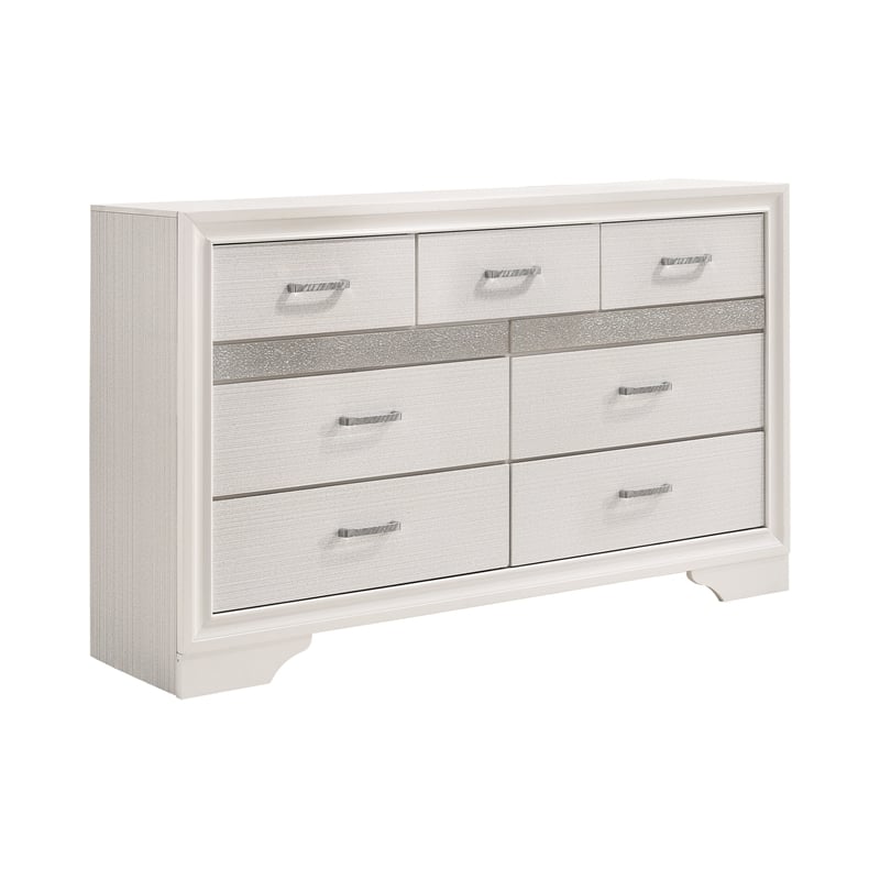 Pemberly Row 5-Piece Wood Queen Storage Panel Bedroom Set in White