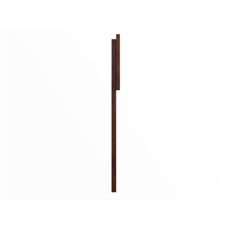 Pemberly Row Twin Panel Solid Wood Headboard with USB Charger in Walnut