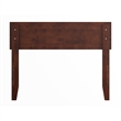 Pemberly Row Twin Panel Solid Wood Headboard with USB Charger in Walnut