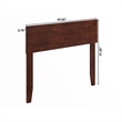 Pemberly Row Twin Panel Solid Wood Headboard with USB Charger in Walnut