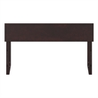 Pemberly Row Full Panel Solid Wood Headboard with USB Charger in Espresso