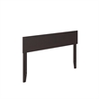Pemberly Row Full Panel Solid Wood Headboard with USB Charger in Espresso